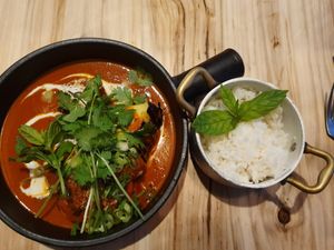 pumpkin ( too spicy) at Hügge in Turku