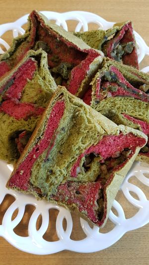 Green tea cube at OOH Breado - Sangdo-dong - 우부래도 상도점 in Seoul