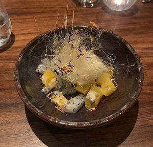 Sorbet with fruit at Waipo in Stockholm