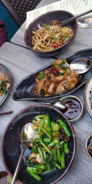 Some of the 8 part tasting menu! at Waipo in Stockholm