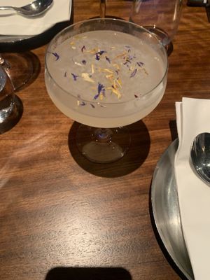 Gin & Yang cocktail (without egg whites) - Gin, lychee, elderflower, ginger & lime at Waipo in Stockholm