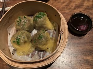 Dumplings with mushrooms at Waipo in Stockholm