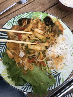 Curry tofu legumes at Bangkok Cafe in Antibes