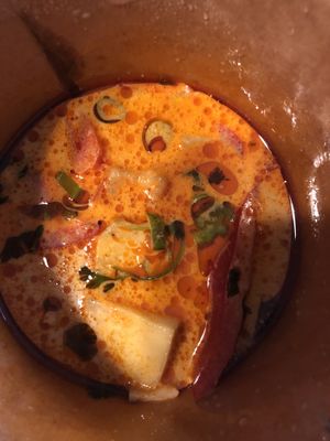 Red curry take away at Bangkok Cafe in Antibes