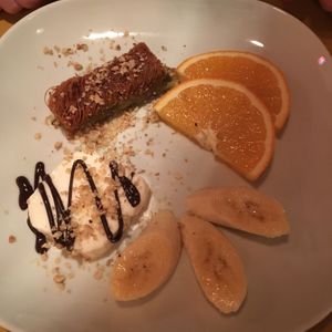 Vegetarian dessert (standard, served with ice cream) at Pumpkin in Goreme