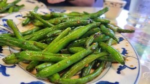 Spicy green beans at New Peking Wok in Federal Way