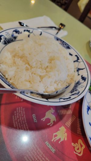 White sticky rice at New Peking Wok in Federal Way