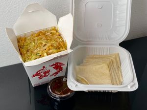 moo shu tofu - no mushrooms (takeout) at New Peking Wok in Federal Way