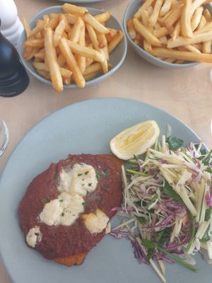 Comes with chips. at Geelong Hotel in Geelong