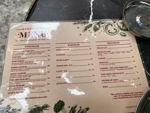 Menü  at Bordo Bina in Canakkale