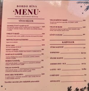 Menu May 2024  at Bordo Bina in Canakkale