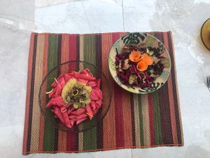 Pasta with Salat  at Bordo Bina in Canakkale