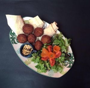 Falafel Dish at Bordo Bina in Canakkale