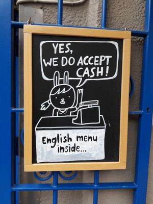 Everyone's welcome! at Cafe Blå Lotus in Stockholm