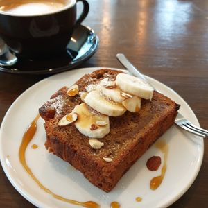 banana bread ... was very moist at Bottle Lounge 보틀팩토리 in Seoul