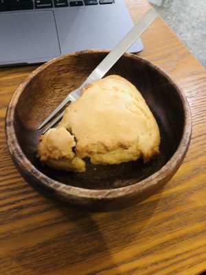 Soymilk scone  at Bottle Lounge 보틀팩토리 in Seoul