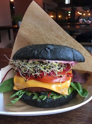 The famous Beyond Burger! at Two Monkeys in Copenhagen