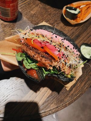 The best vegan burger i’ve ever tried! at Two Monkeys in Copenhagen