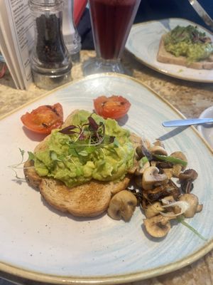 Avocado toast breakfast  at Oriel in Poole