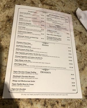 Plenty of options - vegan nachos had some spice, which was yummy, and the chocolate orange pudding was divine.  at Oriel in Poole