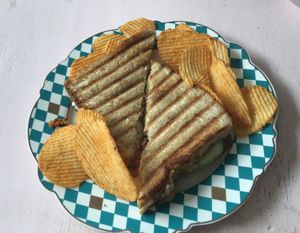 yummy grilled vegetables sandwich  at Cafe Ethic in Manali