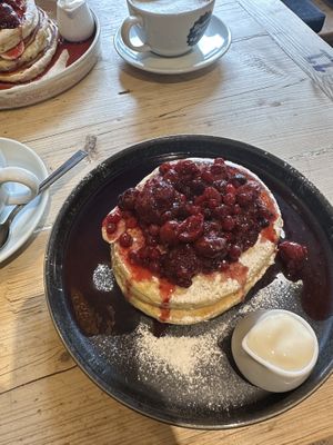 Vegan berry pancakes!   at Brown Sugar in Fowey