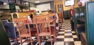 Seating area at Mom's Diner in Syracuse