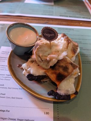Vegan Cheese Sourdough Balls with Vegan Mayo at Four London Road in Waterlooville