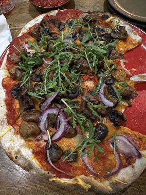 Wild mushroom pizza  at Four London Road in Waterlooville