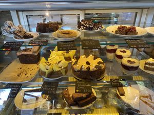 cake options   at Phoenix Café in Findhorn