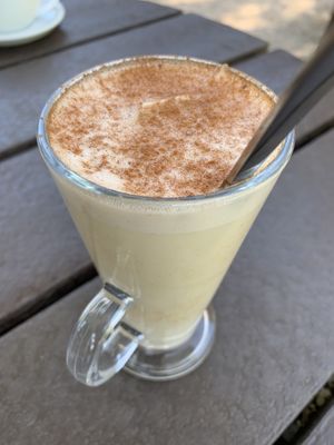 Chai latte  at Phoenix Café in Findhorn