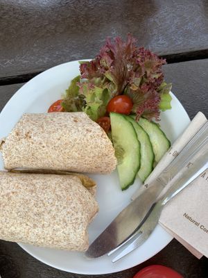 Hummus wrap  at Phoenix Café in Findhorn