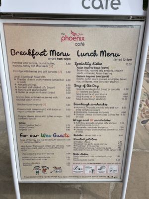   at Phoenix Café in Findhorn