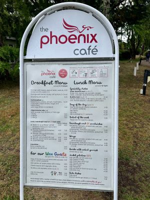 Menu   at Phoenix Café in Findhorn