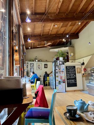Inside the cafe   at Phoenix Café in Findhorn