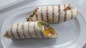 Vegan Wrap at Bistro in der Dünengalerie in Wangels