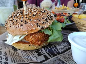 Burger titan at Psychédélice in Saint-julien-en-born