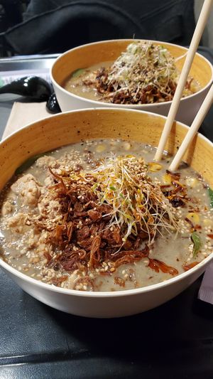 We got the saporo and the masterpiece! Would definitely have both again. at REDWHITE BONELESS RAMEN - Boston in Boston