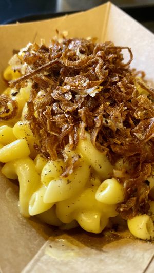 Spicy Mac & miso  at REDWHITE BONELESS RAMEN - Boston in Boston