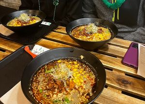King and Queen (top left) and soporro classic (top right) along with the masterpiece   at REDWHITE BONELESS RAMEN - Boston in Boston