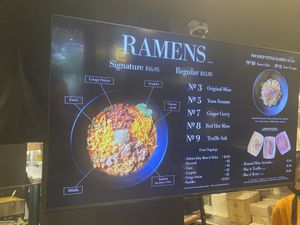 The menu  at REDWHITE BONELESS RAMEN - Boston in Boston