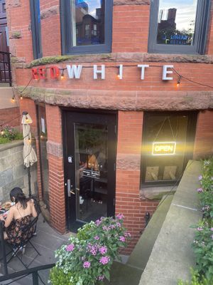 A bit of outside seating !  at REDWHITE BONELESS RAMEN - Boston in Boston