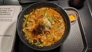 Red (spicy) miso ramen at REDWHITE BONELESS RAMEN - Boston in Boston