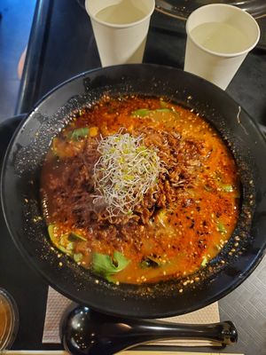 Red hot miso at REDWHITE BONELESS RAMEN - Boston in Boston