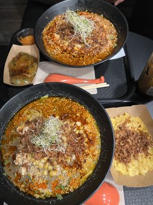 Mac and Cheese and Avocado sides  at REDWHITE BONELESS RAMEN - Boston in Boston