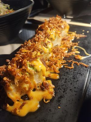 Fried Miso Avocado Roll at REDWHITE BONELESS RAMEN - Boston in Boston