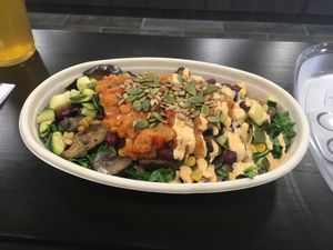 Humble bowl: red rice-balanced-red spicy at REDWHITE BONELESS RAMEN - Boston in Boston