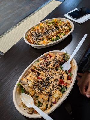 Monk and ginger bowls at REDWHITE BONELESS RAMEN - Boston in Boston