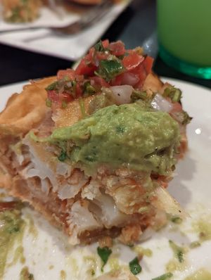 Cauliflower burrito (inside) at Jefe's in Longmont