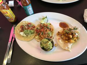Veggie, Sofritos, and Squashacado Tacos at Jefe's in Longmont
